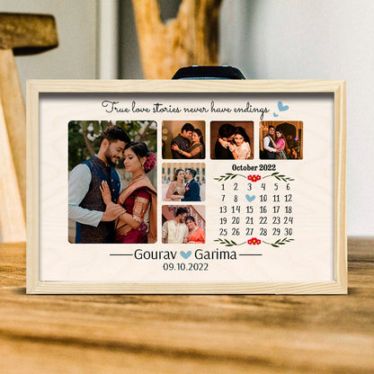 Endless Love Anniversary Frame – Personalized Photos in 3D - Sblossom