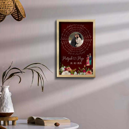 Eternal Bloom Wooden Frame in 3D – Personalized Floral Photo - Sblossom