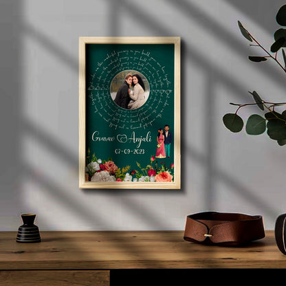 Eternal Bloom Wooden Frame in 3D – Personalized Floral Photo - Sblossom