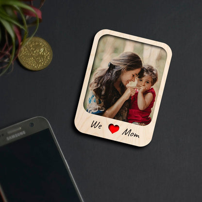 Family Day Photo Magnet – Personalized Mom Picture Wood - Sblossom