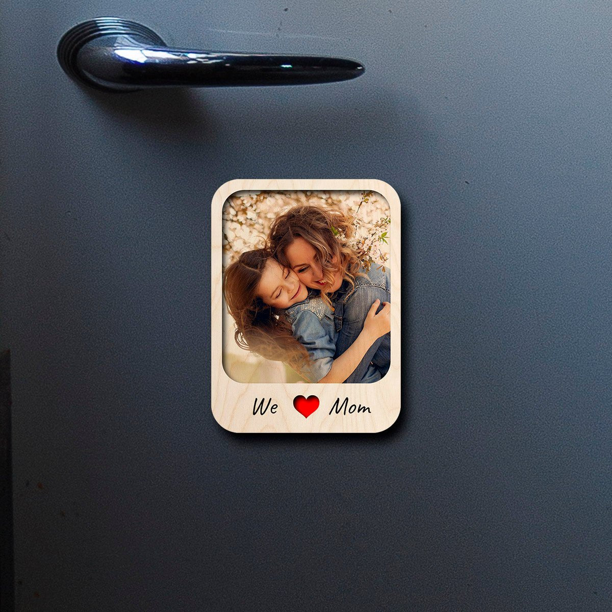 Family Day Photo Magnet – Personalized Mom Picture Wood - Sblossom