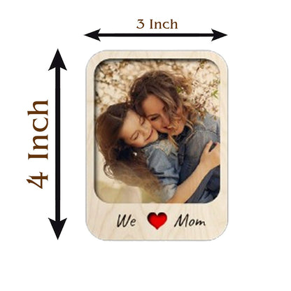 Family Day Photo Magnet – Personalized Mom Picture Wood - Sblossom
