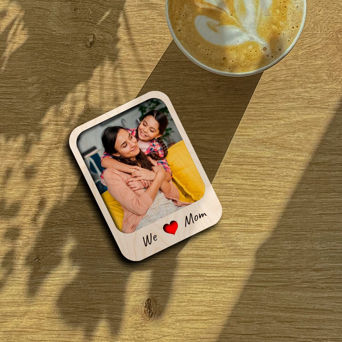 Family Day Photo Magnet – Personalized Mom Picture Wood - Sblossom