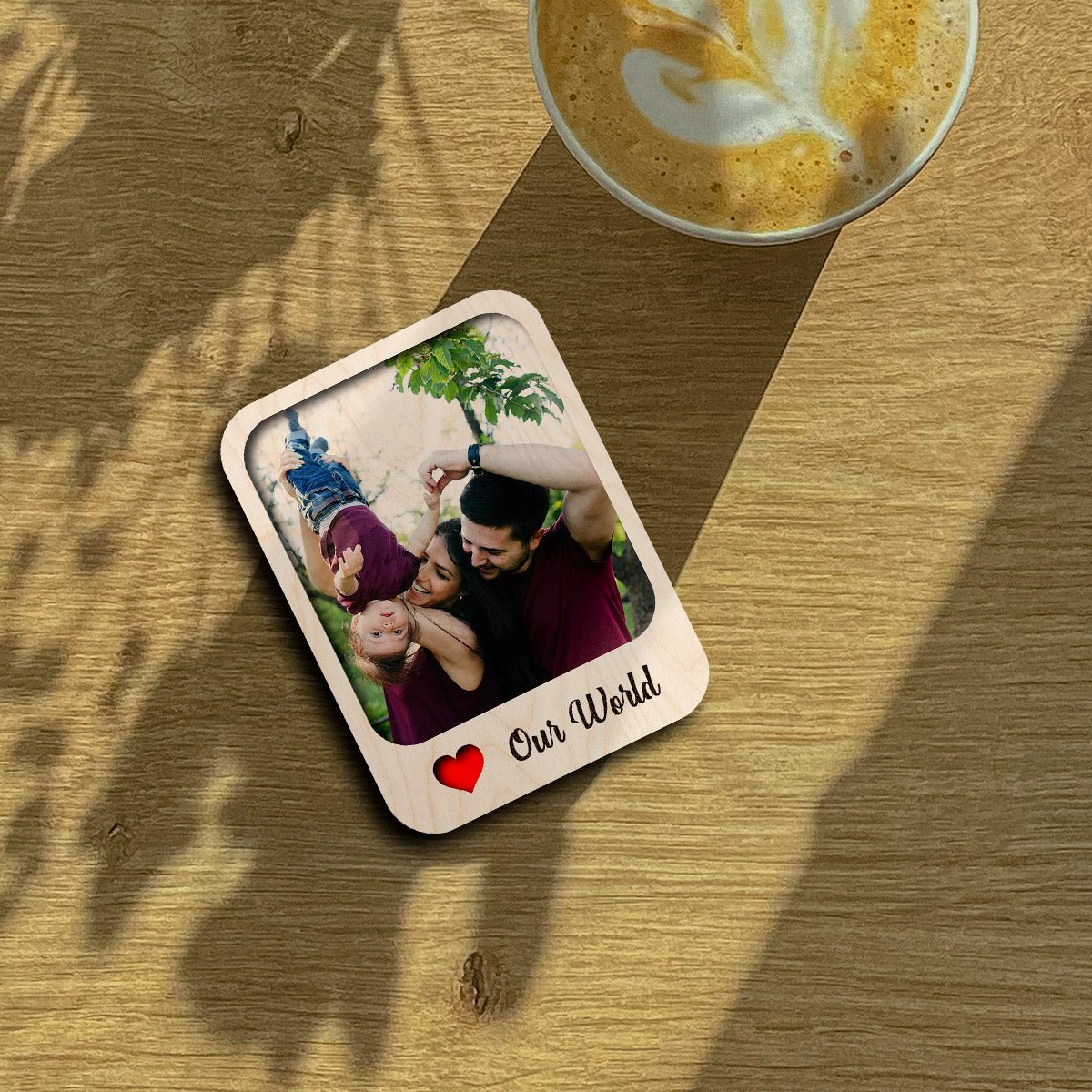 Family Love Photo Magnet – Personalized Cursive Print - Sblossom
