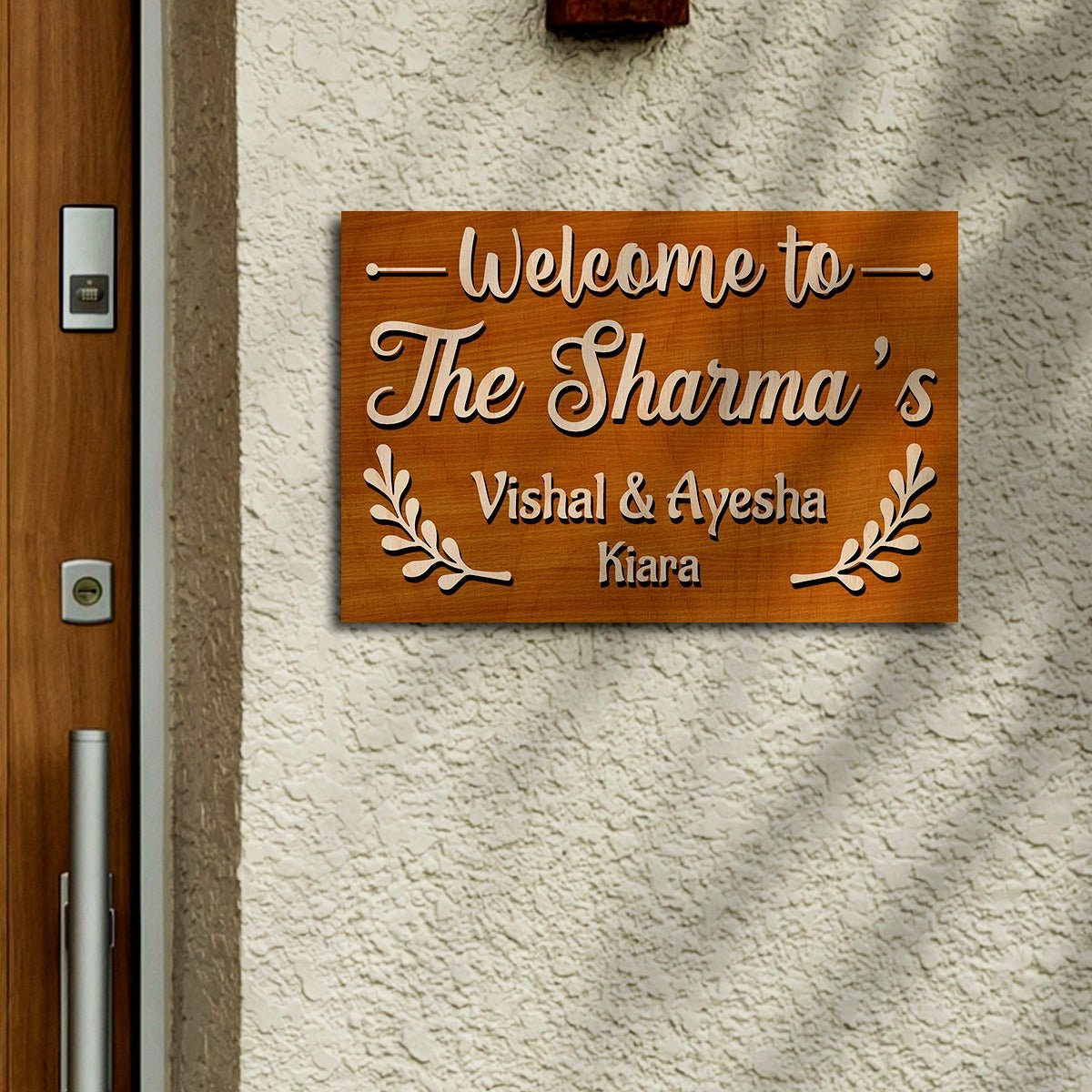 Family Name Board for Home – Cursive Surname in 3D - Sblossom