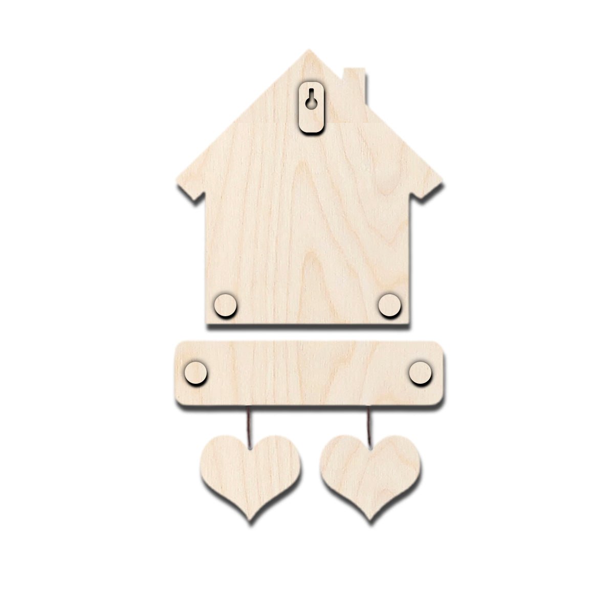 Family Name Plate – House-Shape Silhouette Set - Sblossom