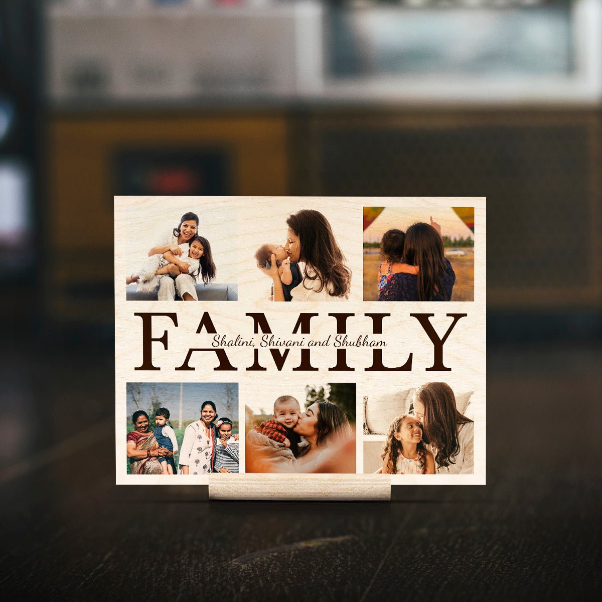 Family Wood Print – Personalized Photo Collage Panel - Sblossom