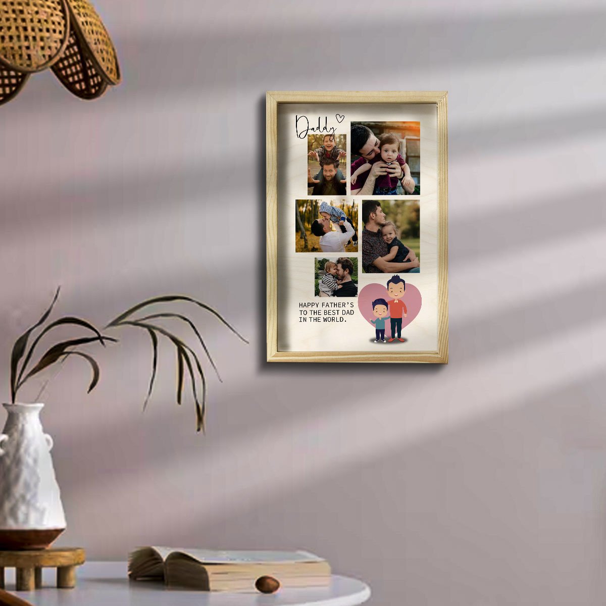 Father's Day Collage Frame – Personalized 3D Photos - Sblossom