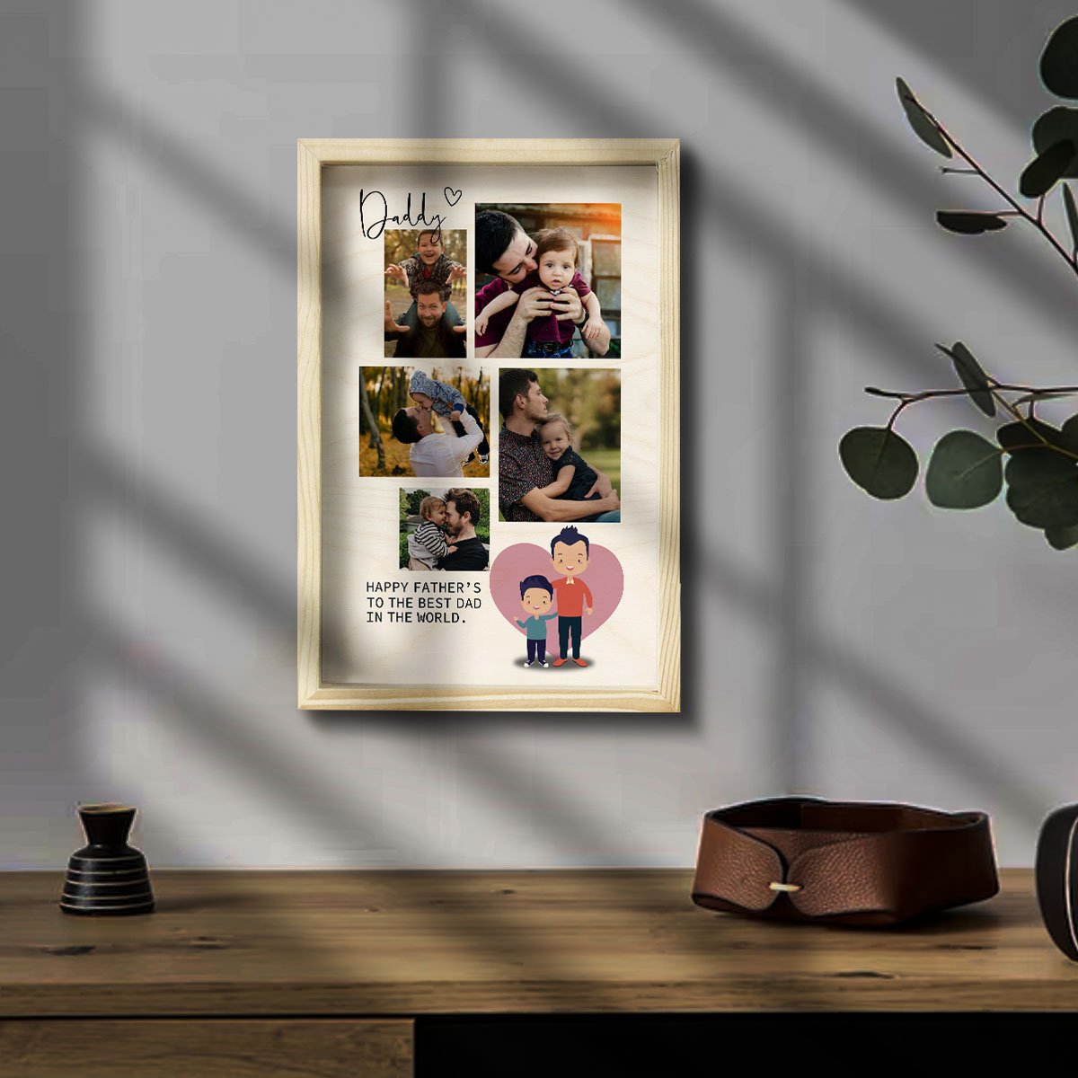Father's Day Collage Frame – Personalized 3D Photos - Sblossom