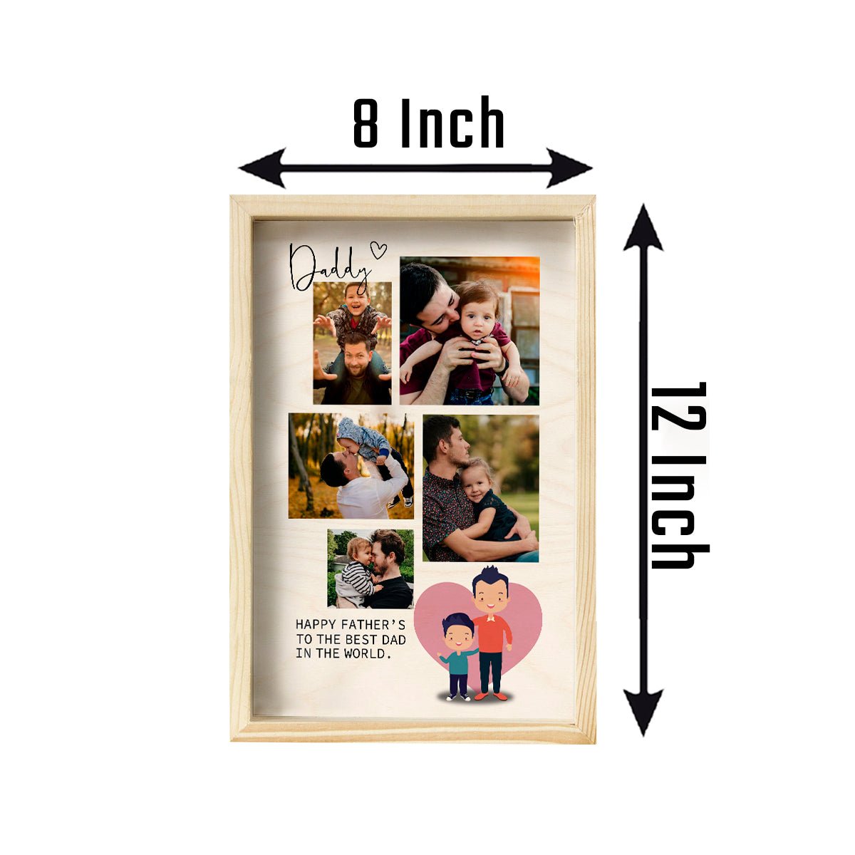 Father's Day Collage Frame – Personalized 3D Photos - Sblossom