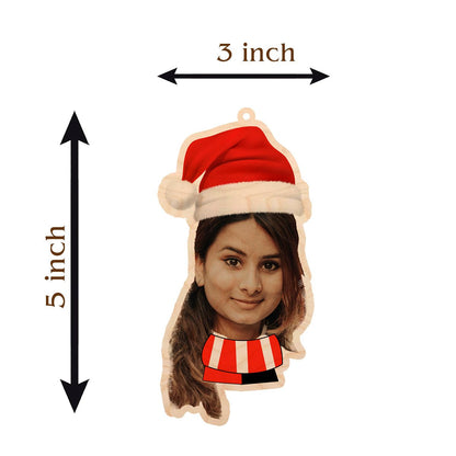 Festive Photo Ornament – Personalized Wood Christmas Design - Sblossom