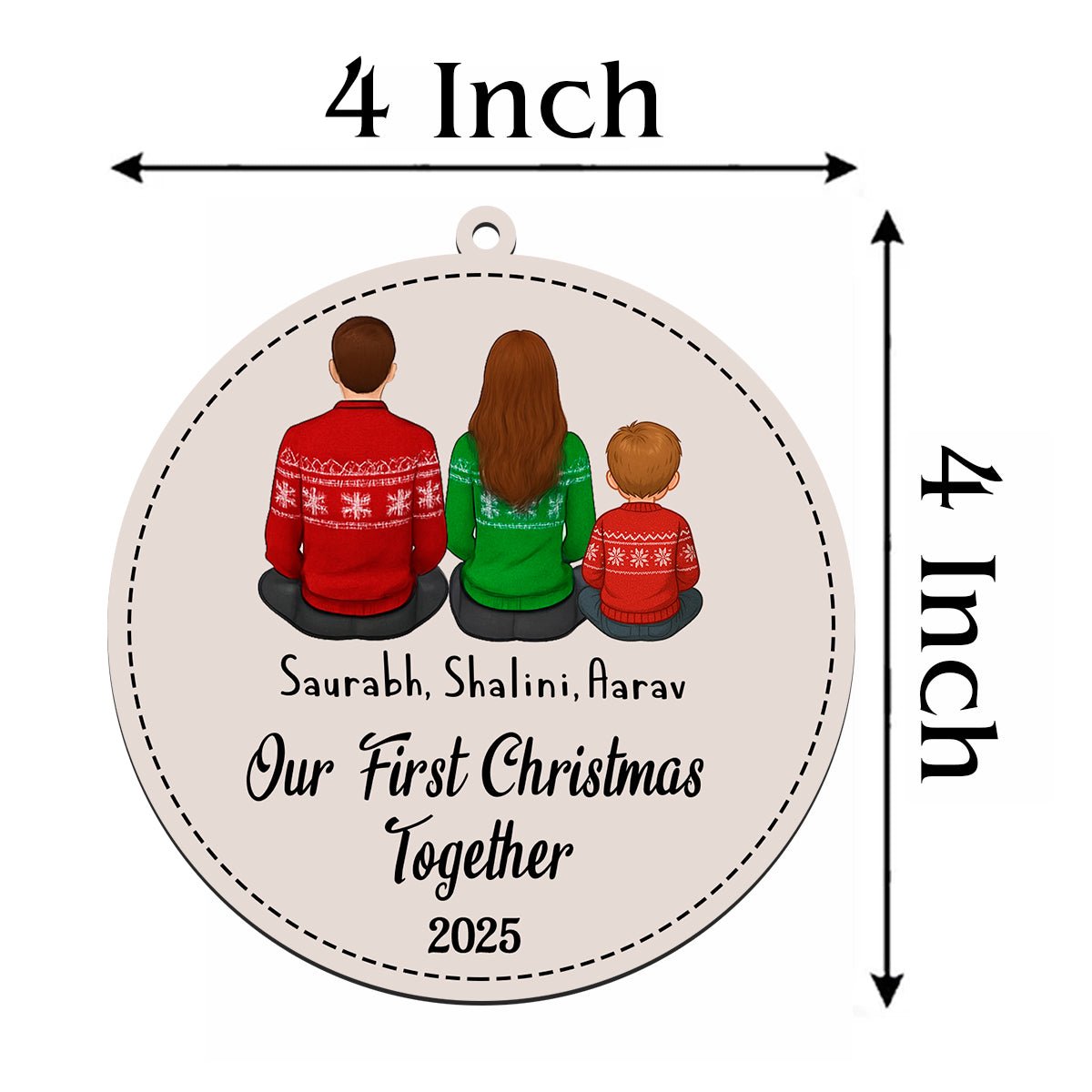 First Christmas Together Ornament – Personalized Names - Sblossom