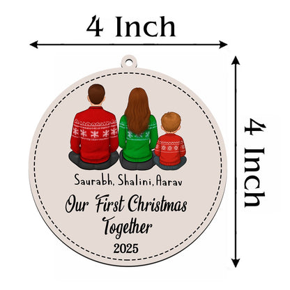 First Christmas Together Ornament – Personalized Names - Sblossom