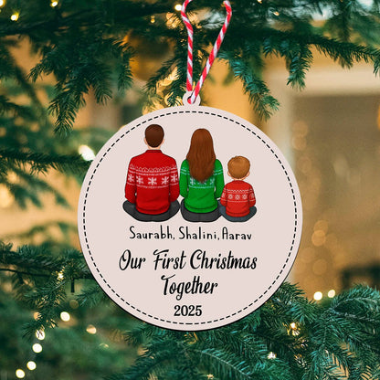 First Christmas Together Ornament – Personalized Names - Sblossom