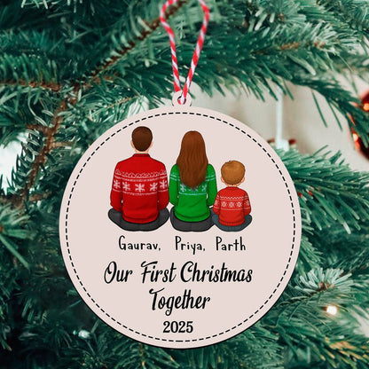 First Christmas Together Ornament – Personalized Names - Sblossom