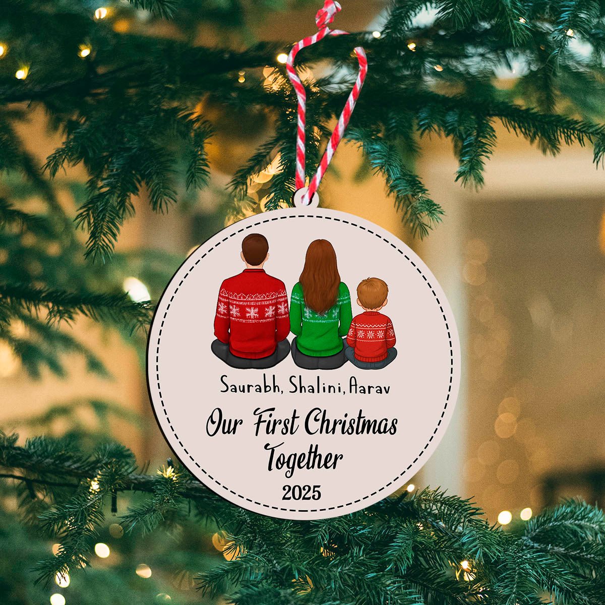 First Christmas Together Ornament – Personalized Names - Sblossom