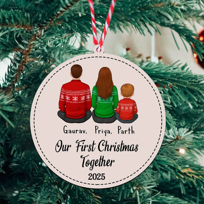 First Christmas Together Ornament – Personalized Names - Sblossom