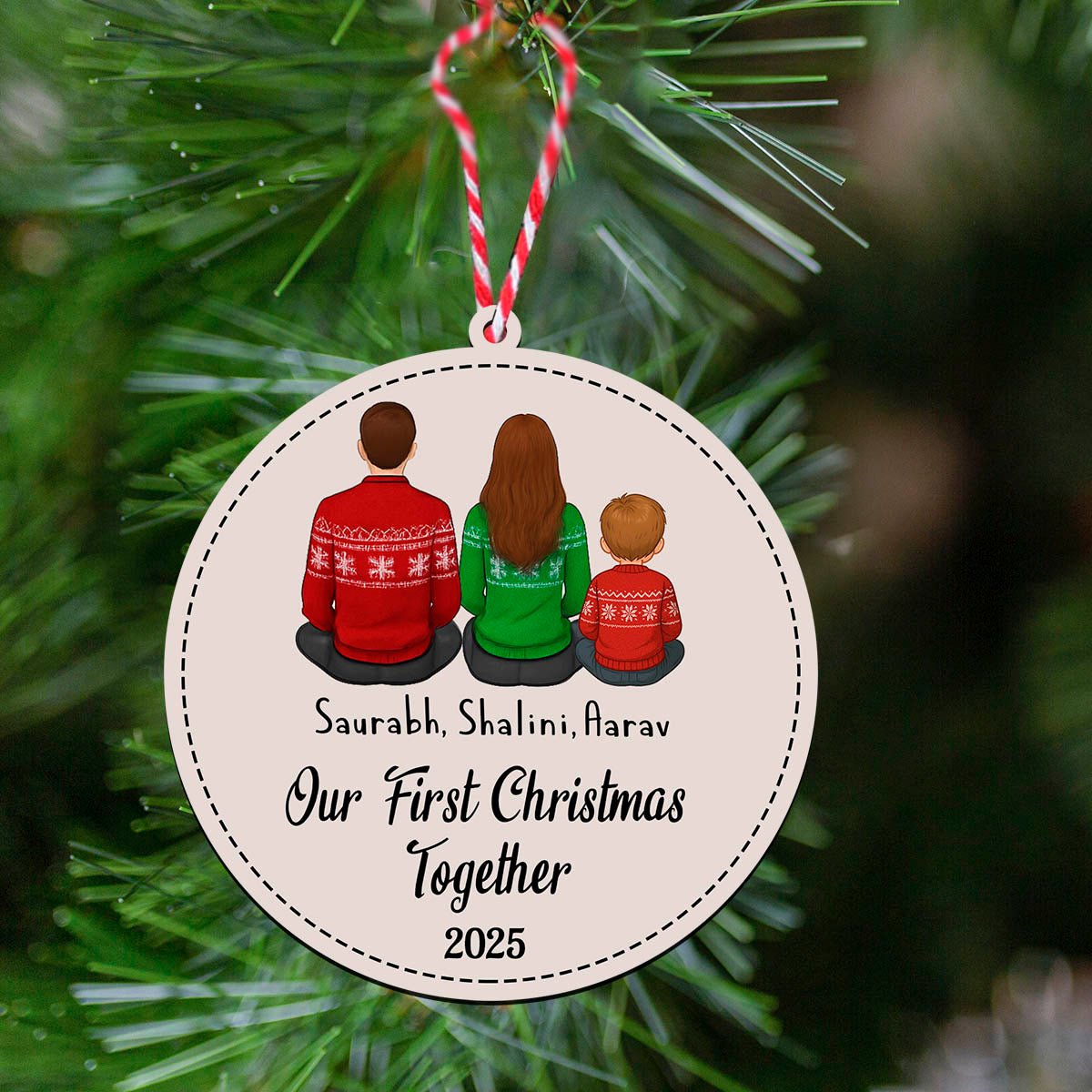 First Christmas Together Ornament – Personalized Names - Sblossom