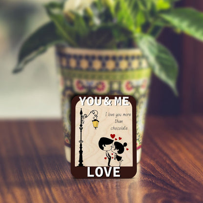 First Date Couple Fridge Magnet – Streetlamp Cartoon Wood - Sblossom