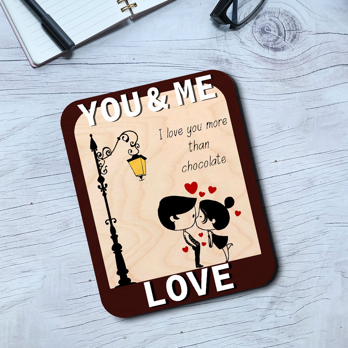 First Date Couple Fridge Magnet – Streetlamp Cartoon Wood - Sblossom