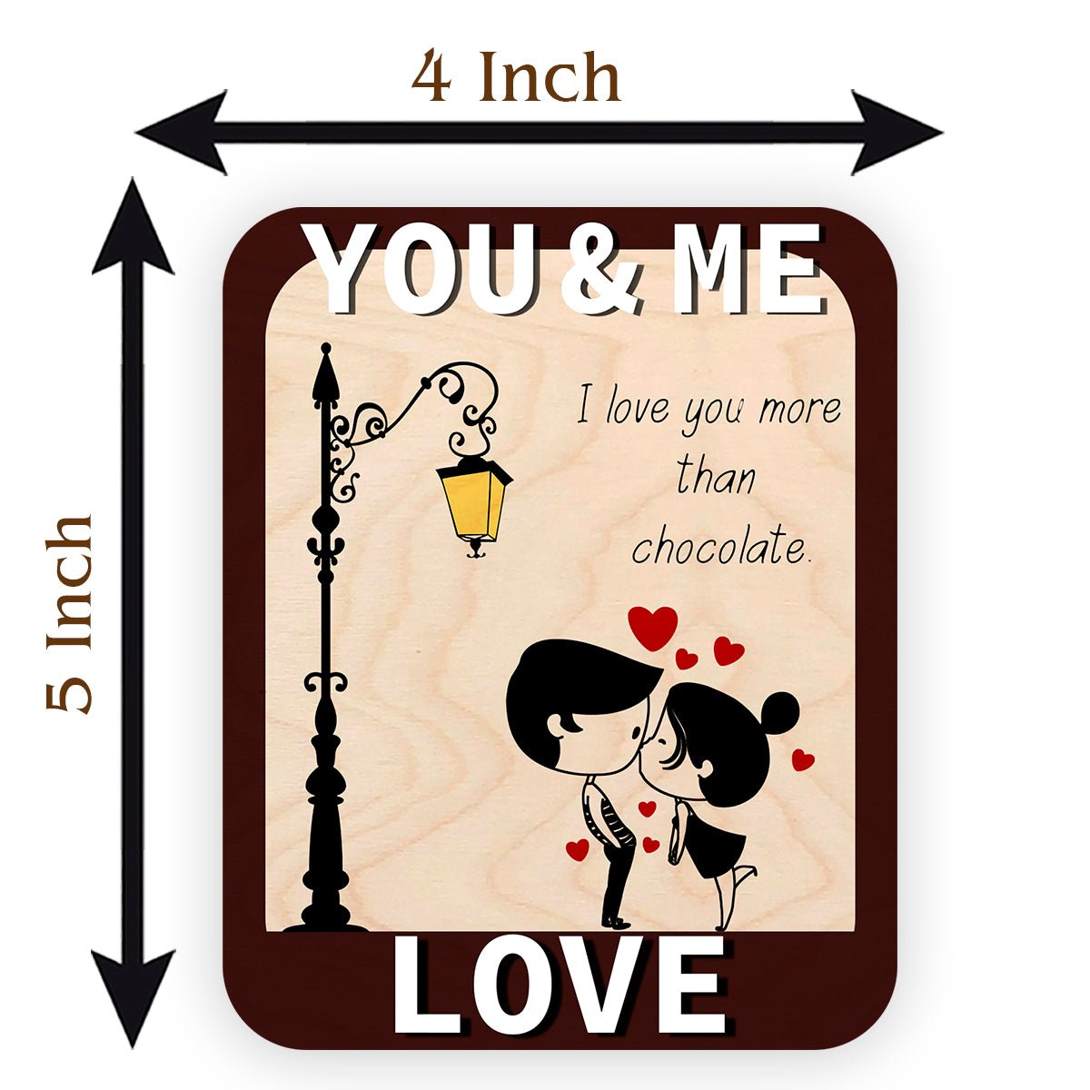First Date Couple Fridge Magnet – Streetlamp Cartoon Wood - Sblossom