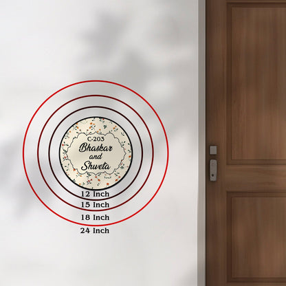 Floral Door Name Plate – Cream Cottage Print in 3D - Sblossom