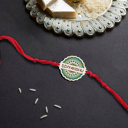 Floral Name Rakhi – Colourful Designer for Brother - Sblossom