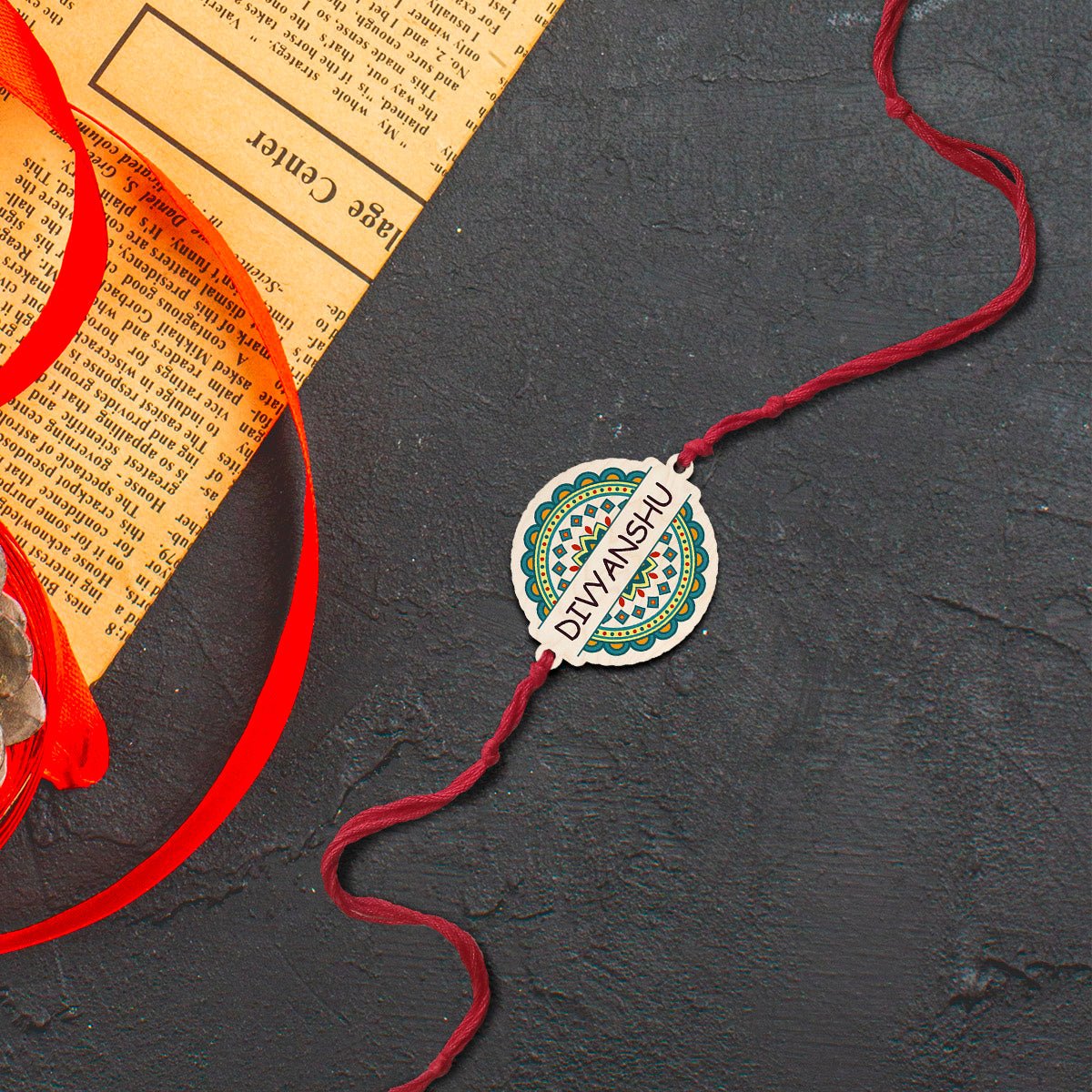 Floral Name Rakhi – Colourful Designer for Brother - Sblossom