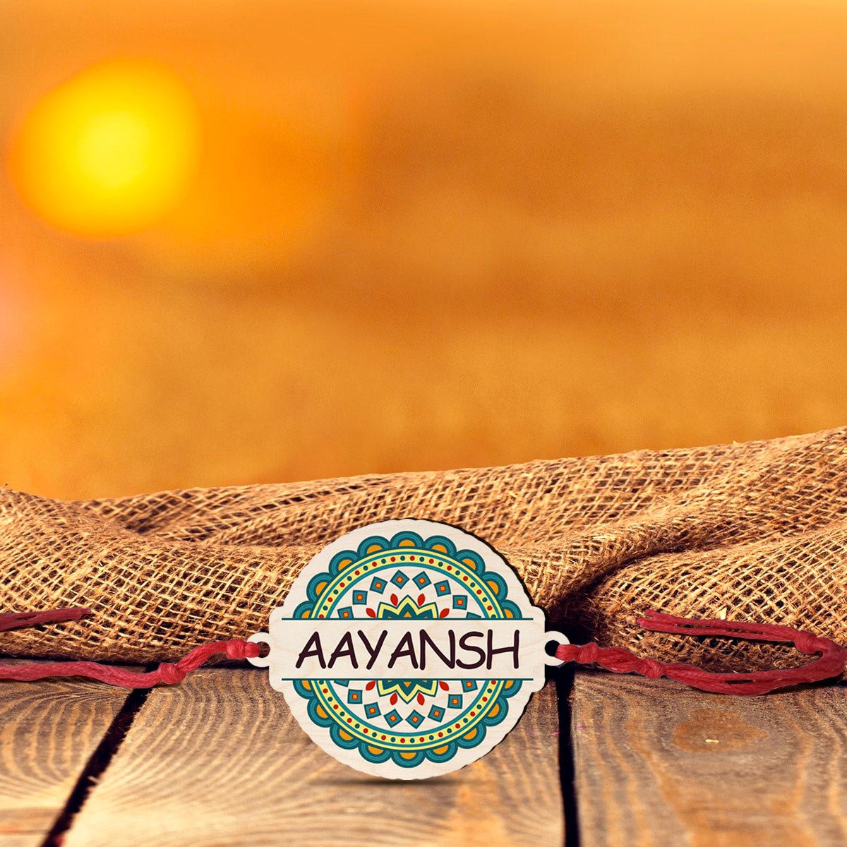 Floral Name Rakhi – Colourful Designer for Brother - Sblossom