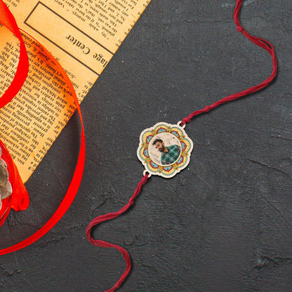 Floral Photo Rakhi – Colourful Custom Photo for Brother - Sblossom