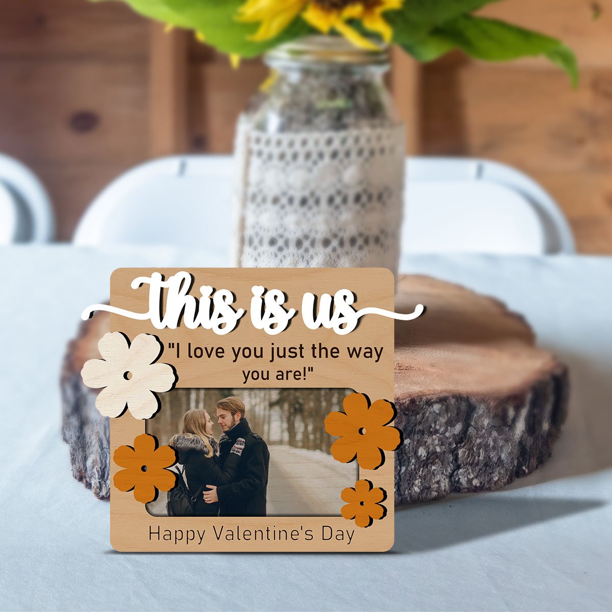 Flower Cutout Couple Magnet – This Is Us Photo Wood - Sblossom