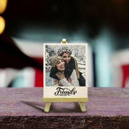 Friend Forever Wood Print with Stand – Personalized Photo - Sblossom