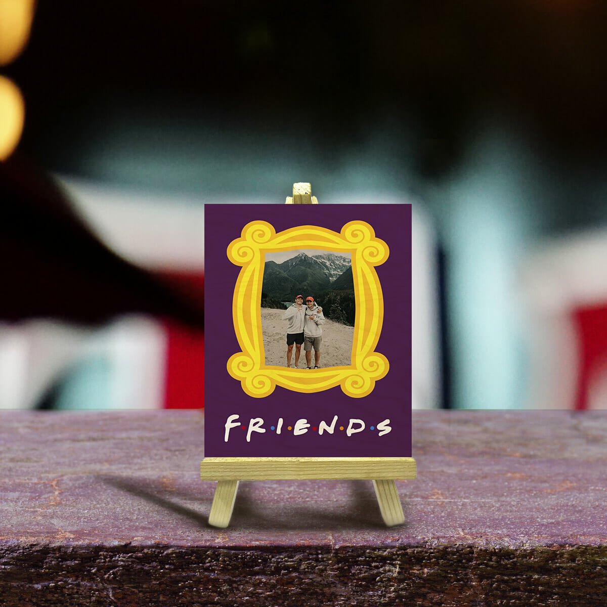Friends Wood Print with Stand – Personalized Group Photo - Sblossom
