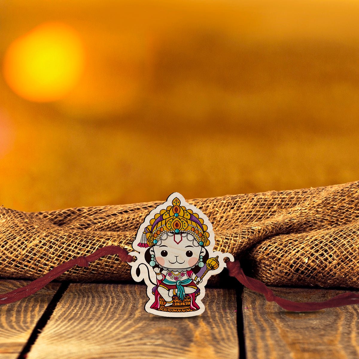 Ganesha Kids Rakhi Set – Wooden Cute Design for Brother - Sblossom