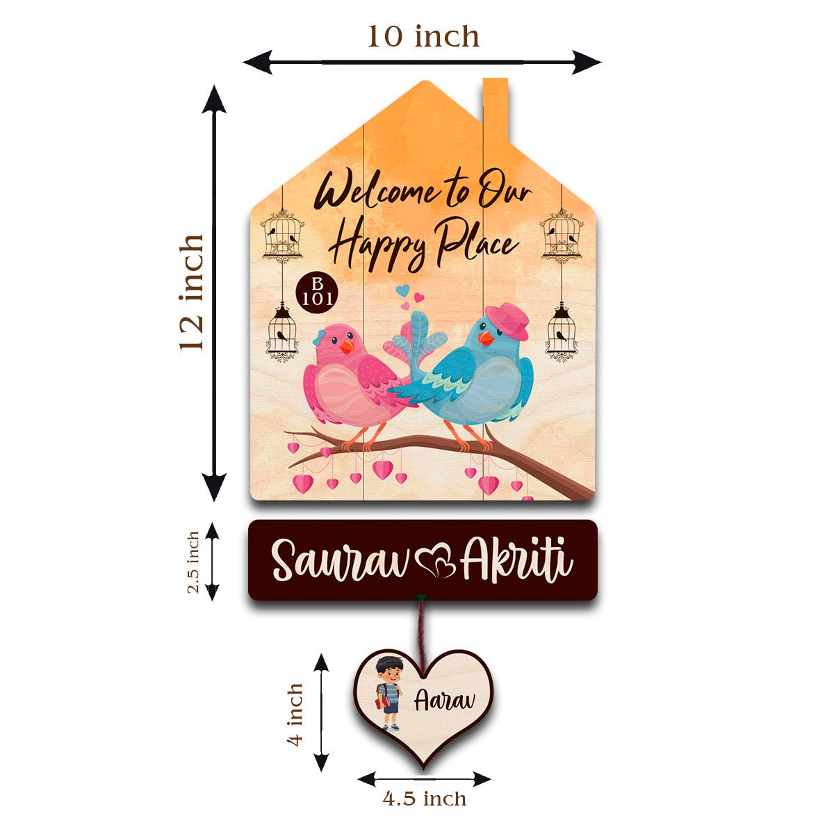 Gate Name Plate Design – Lovebird Hut for Front Door - Sblossom