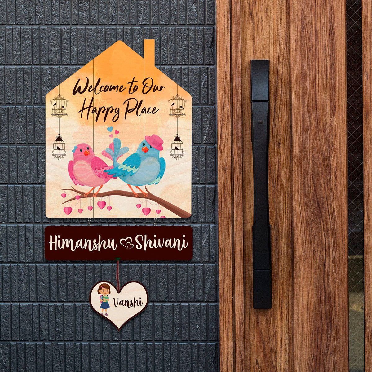 Gate Name Plate Design – Lovebird Hut for Front Door - Sblossom