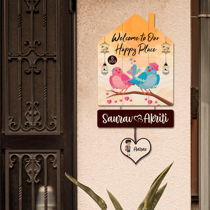 Gate Name Plate Design – Lovebird Hut for Front Door - Sblossom