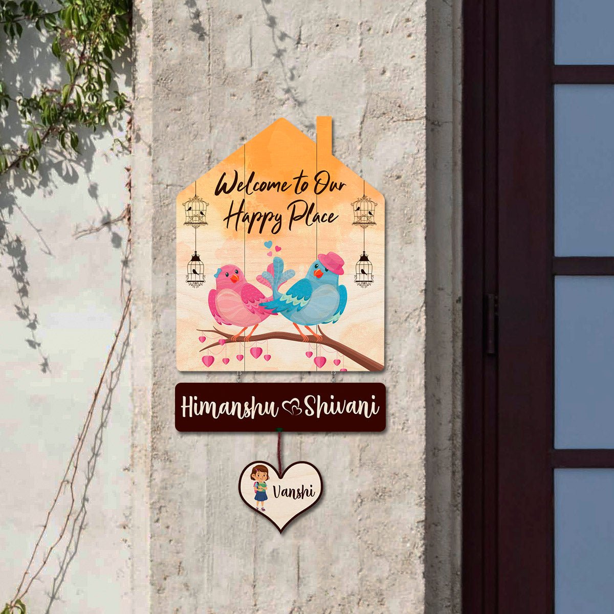 Gate Name Plate Design – Lovebird Hut for Front Door - Sblossom