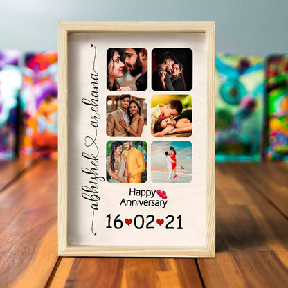 Golden Moments Wooden Frame – Photo Collage in 3D - Sblossom