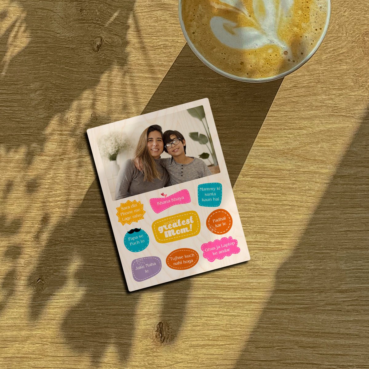 Greatest Mom Fridge Magnet – Chat Bubble Wood Design - Sblossom