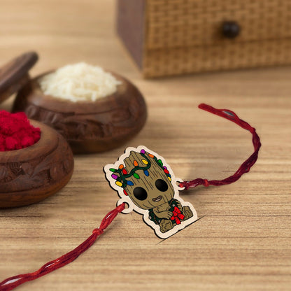 Groot Kids Rakhi – Wooden Marvel Cartoon for Brother - Sblossom