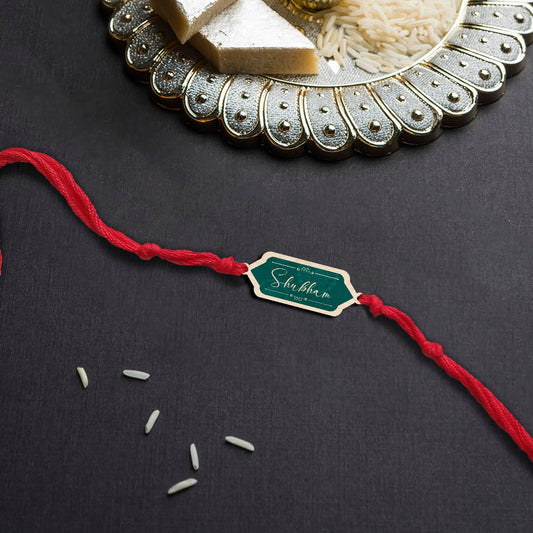 Handcrafted Name Rakhi – Slim Wooden Custom for Brother - Sblossom