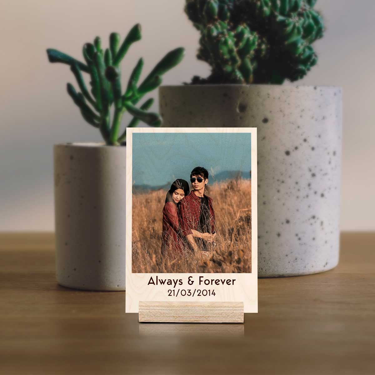 Happy Anniversary Frame – Always & Forever Photo Wood - Sblossom
