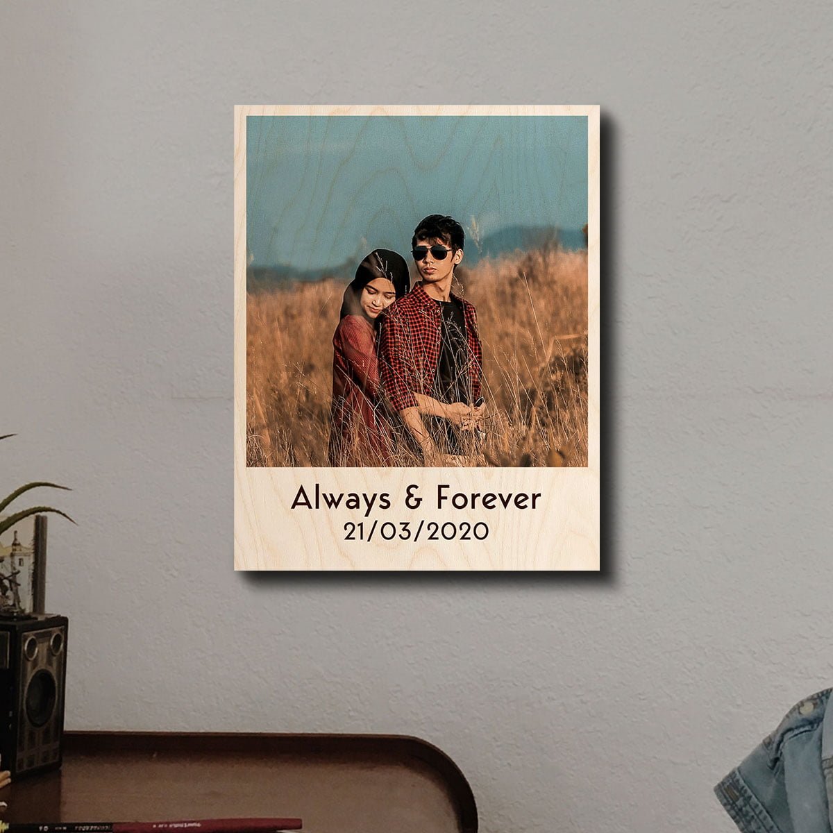 Happy Anniversary Frame – Always & Forever Photo Wood - Sblossom