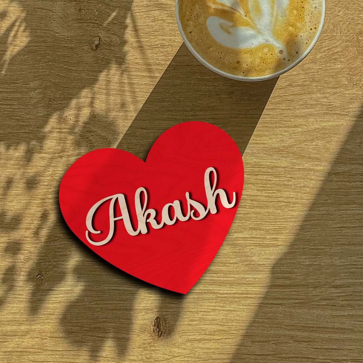 Heart Cutout Name Magnet – 3D Personalized Print Wood - Sblossom