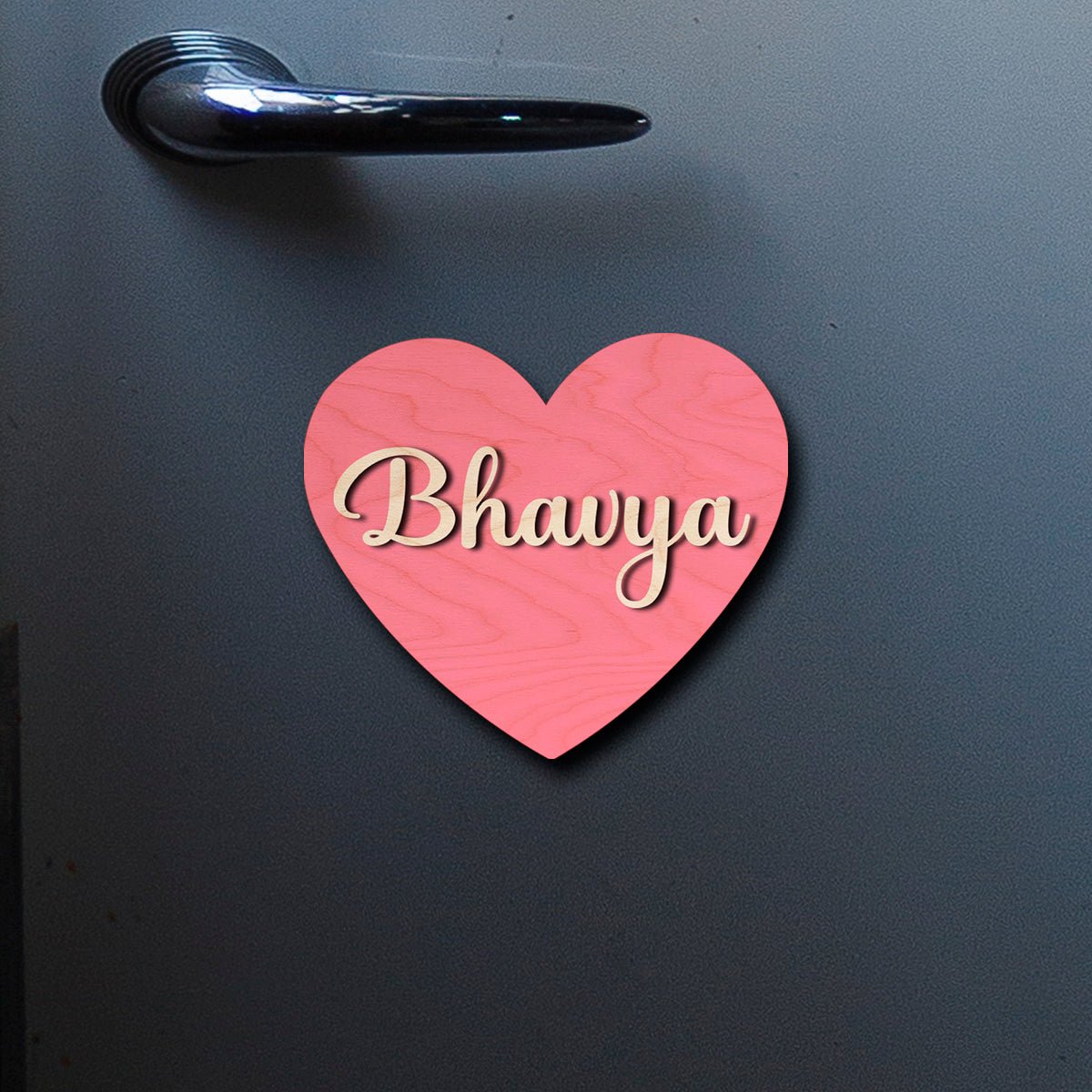 Heart Cutout Name Magnet – 3D Personalized Print Wood - Sblossom