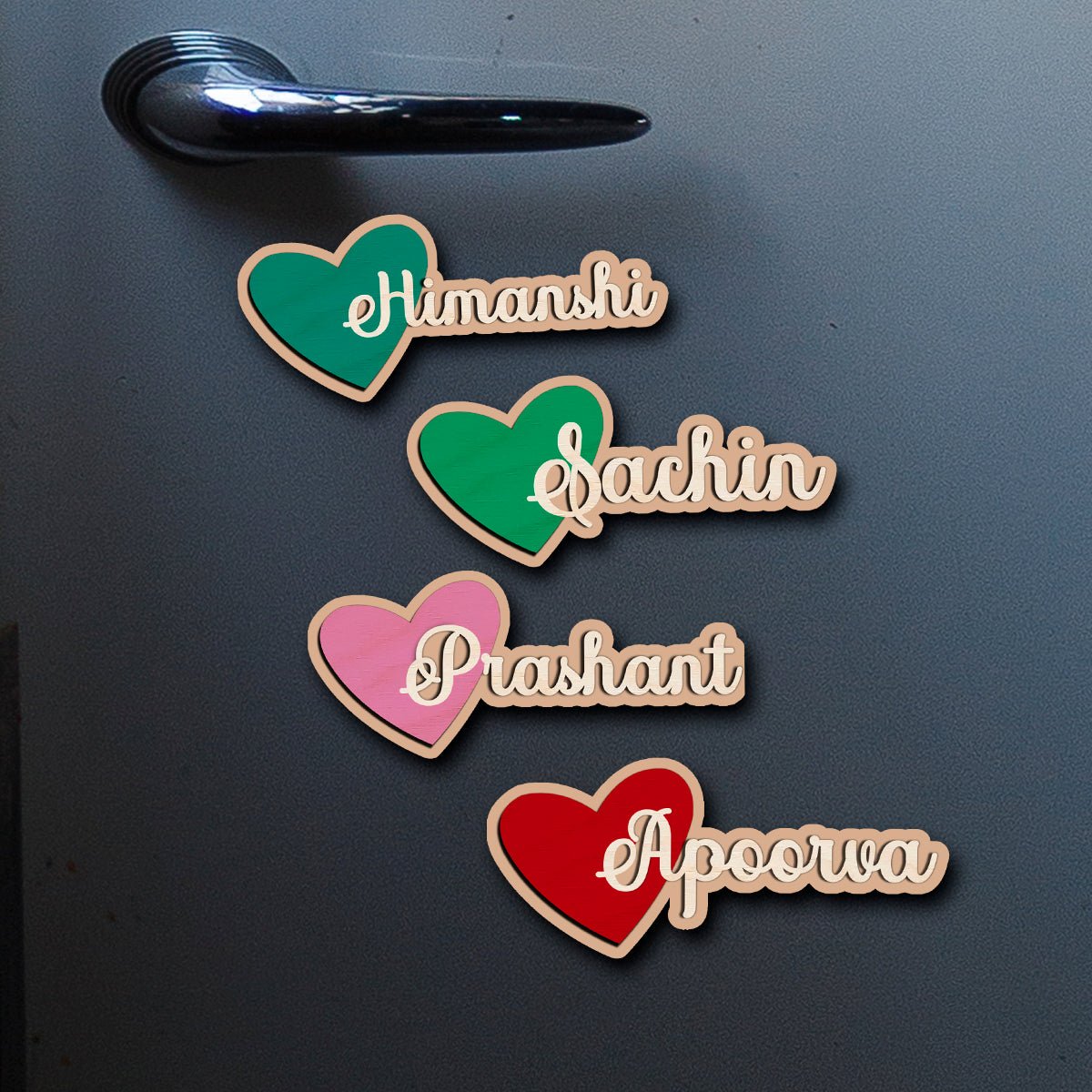 Heart Name Fridge Magnet – 3D Cutout Custom Design - Sblossom