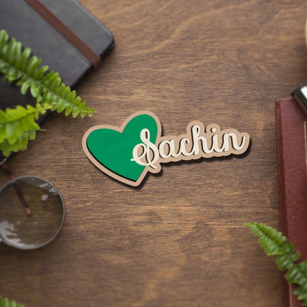 Heart Name Fridge Magnet – 3D Cutout Custom Design - Sblossom