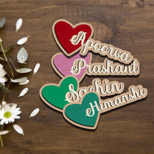 Heart Name Fridge Magnet – 3D Cutout Custom Design - Sblossom