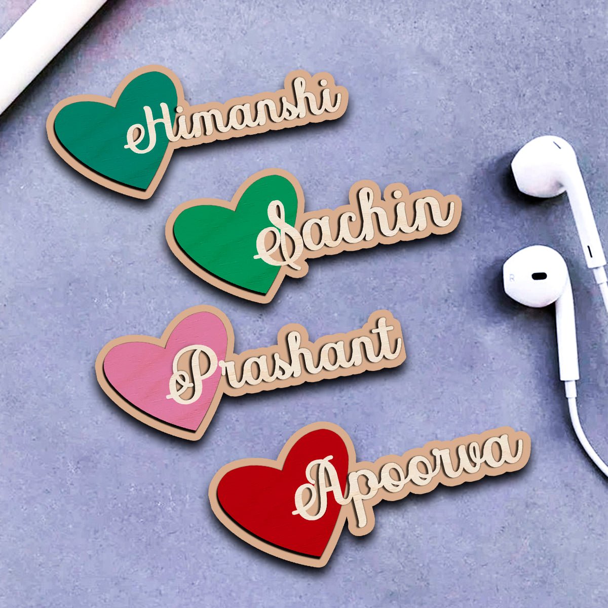 Heart Name Fridge Magnet – 3D Cutout Custom Design - Sblossom